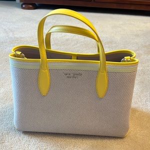 Kate spade canvas and leather bag
